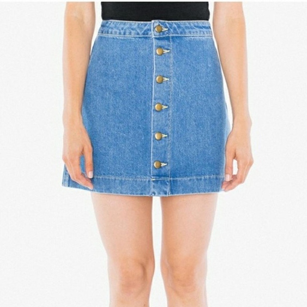 American Apparel Button up Denim Circle Skirt